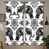 Set Of 2 Bohemian Style Curtains Featuring Mandala Flower Elephant Design Perfect Decorating Bedrooms Living Room Curtain For Area Made Polyester