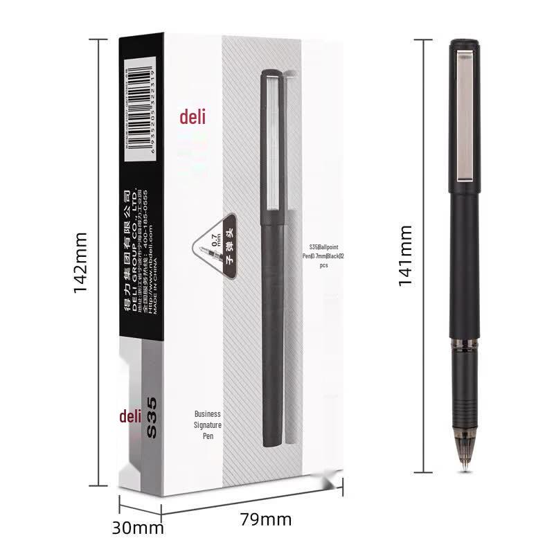 Deli S35 0.7mm Black Gel Pen