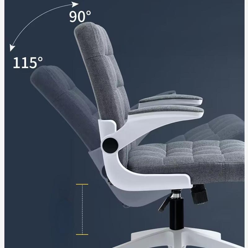 Velvet Office Chair HHigh Back Executive Desk Chair with Flip-up Arms Modern Computer Chair with Wheels for Adult