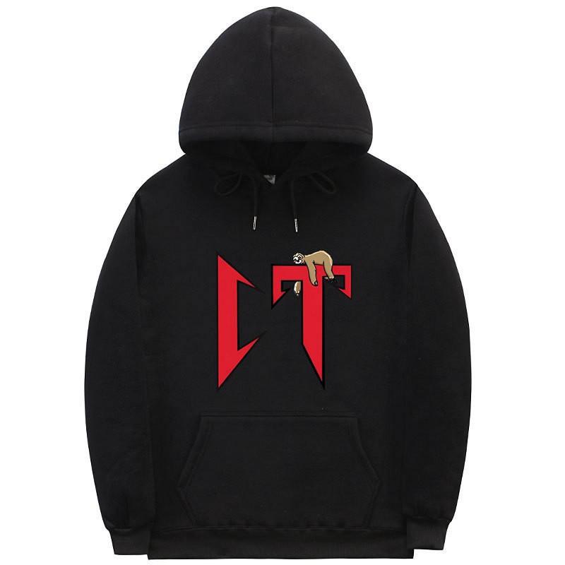 Unisex Oversized Hooded Sweatshirt With Printed Design Ribbed Hem Loose Fit Long Sleeve Cotton Pullover Winter
