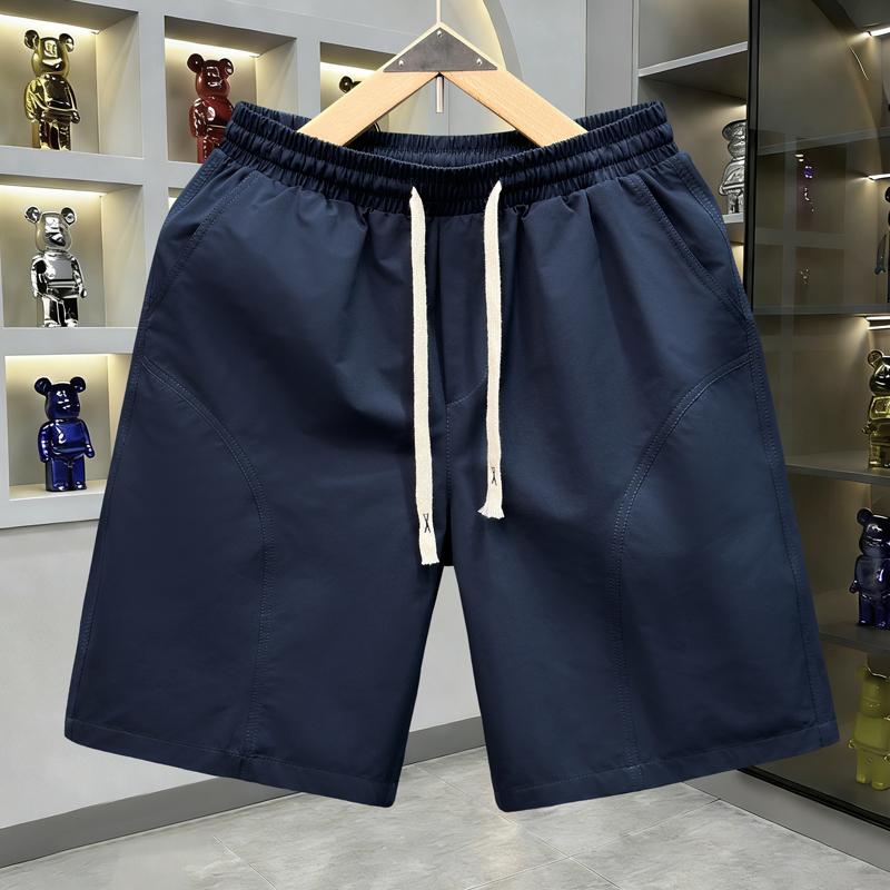 Men's Quick Dry Casual Shorts, Elastic Waist Drawstring Summer Beach Shorts (L-5XL)