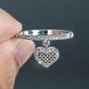 CopperHeart Finger Ring for Women Female Graceful Wedding Band Elegant Lady Engagement Accessories Chic Jewelry