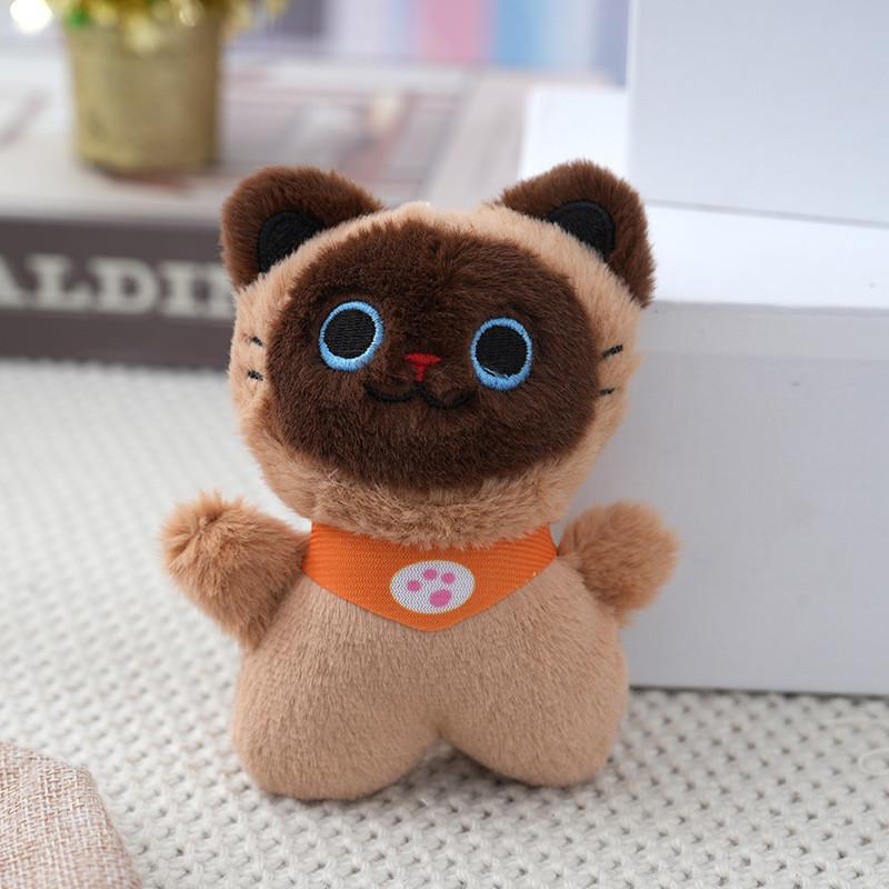 Cute Cat Plush Keychain Soft Kitten Bag Charm Adorable Furry Stuffed Doll