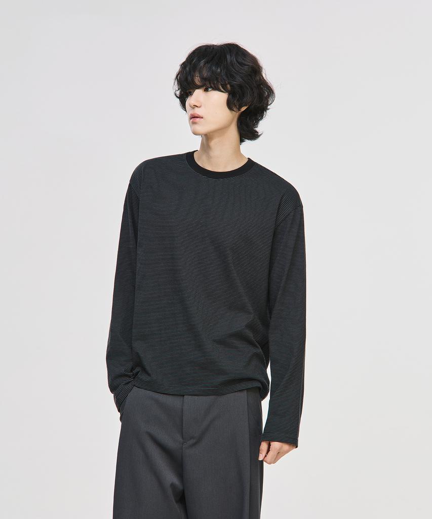 SIGNATURE Crop Long Sleeve T-Shirt [Striped]