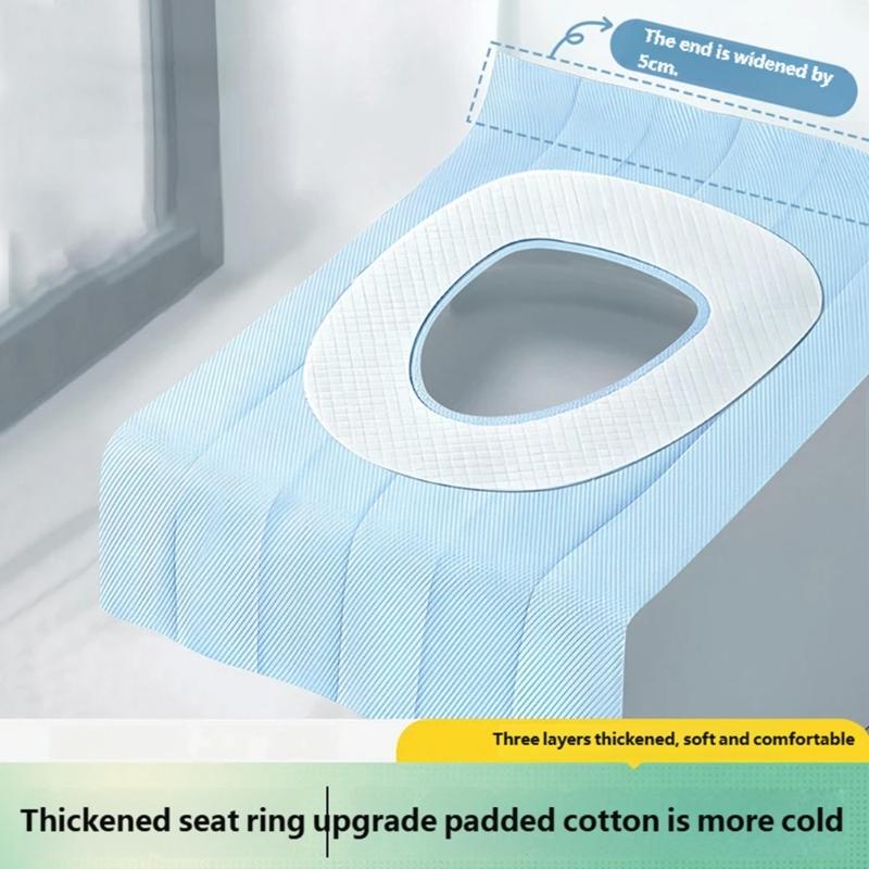 5PCS Premium Disposable Toilet Seat Covers Absorbent Cotton Layer Works On Most Toilets Great For Traveling