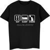 Funny Eat Sleep Cheer Cheerleading Adult T Shirts Men Cotton Short Sleeve T-shirts Hip Hop Tees Tops Harajuku Streetwear Fitness