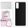 apgo Protective Skin Sticker for the Back Compatible with Vivo Y12s 2021, Wrap Film, Foil, Vinyl - Pattern Carbon Black