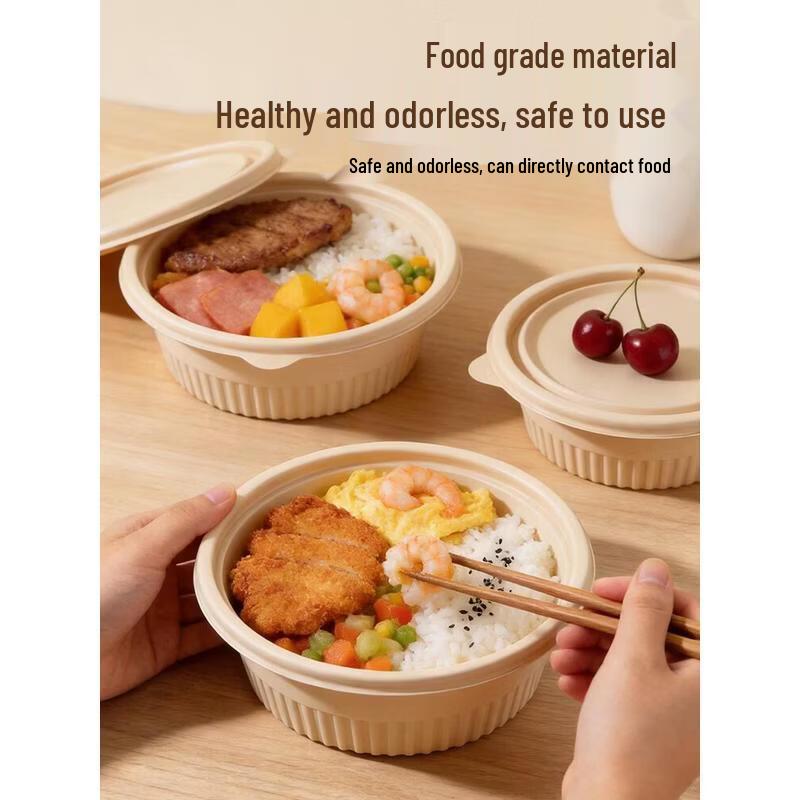 HANDUNYOU Disposable Corn Starch Divided Lunch Boxes