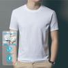 Heren 2025 Zomer Antibacterieel Ademend Puur Katoen Korte Mouw T-Shirt, Effen Kleur, Ronde Hals