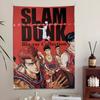 Retro Basketball Tapestry Anime Wall Hanging for Living Room Den Entryway Gaming Room Home Wall Decor