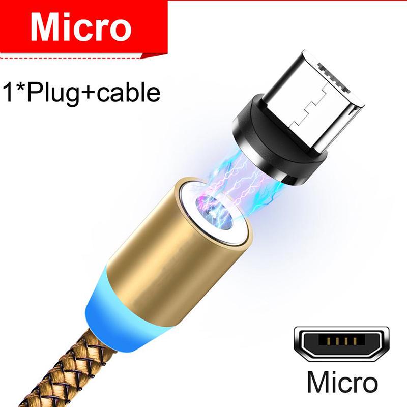 Magnetic Micro USB Cable IPhone Samsung Android Fast Charger USB Type C Cable Mobile Phone Cord Wire
