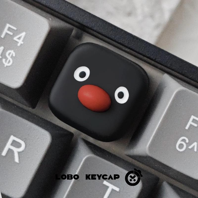 Lustige Pingu-Serie Mehrere Ausdrücke Niedlicher Pinguin-Stil Mechanische Tastatur Ersatztaste Harzmaterial Esc Peripherie Geschenke