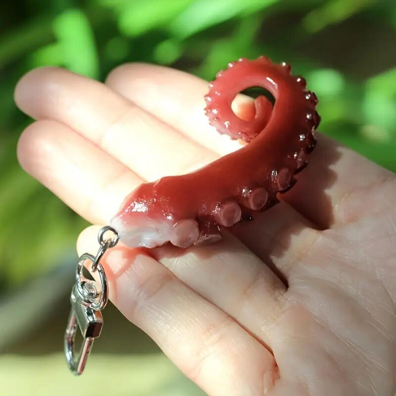 Oktopus-Bein Schlüsselanhänger Schlüsselhalter Angelgeschenk Tasche Anhänger Tasche