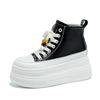 Fashion 7CM Platform Sneakers for Women High Top Shoes Wedge Heel Ankle Boots Women Casual Shoes White Sneakers Walking Shoes
