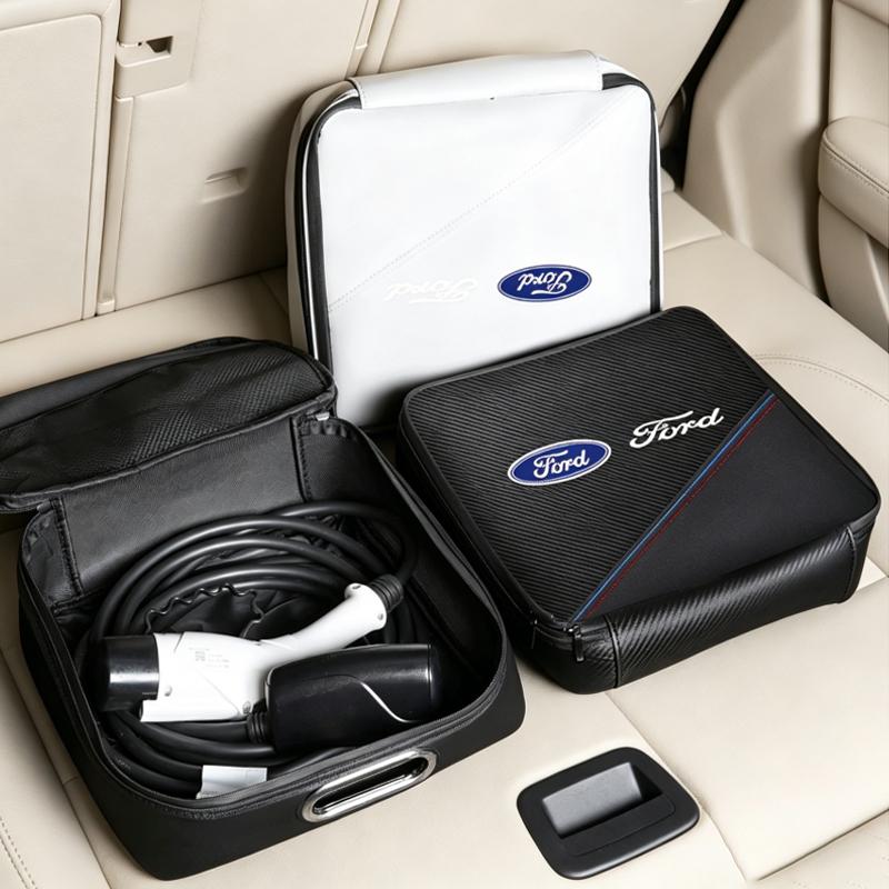 Oplaadbare Auto Gun h29 Opbergdoos Voor Ford Focus Fiesta Mondeo Explorer Transit Ranger Leer Organizer Tas Accessoires sleutelhanger