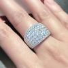 Shiny Domineering Women's Wide Band Temperament Ring Jewelry