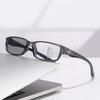 Unisex Retro Square Frame Multifocal Photochromic Presbyopia Glasses Business HD Blue Light Blocking Reading Glasses To +4.0