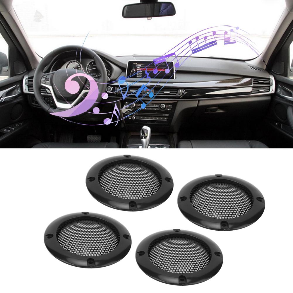 4 stücke 2 zoll Audio Lautsprecher Grille Schutzhülle Dekorative Audio Lautsprecher Mesh Grille (Schwarz)