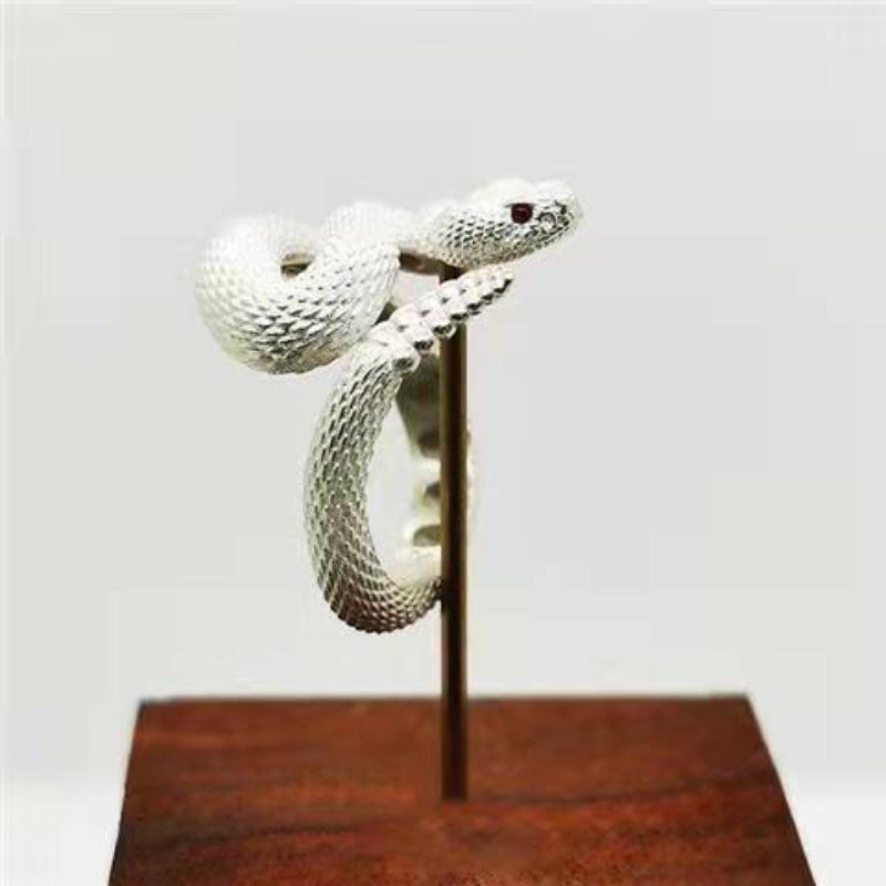 Rattlesnake Head Ring Trendy Ruffian And Handsome For Men And Women Domineering Temperament Like Advanced Personality Live Index Finger Ring