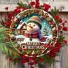 Christmas Decoration Sign,indoor Hanging decorations,2D Flat Wooden Products with Snowman pattern,Christmas Gifts for Friends and Family