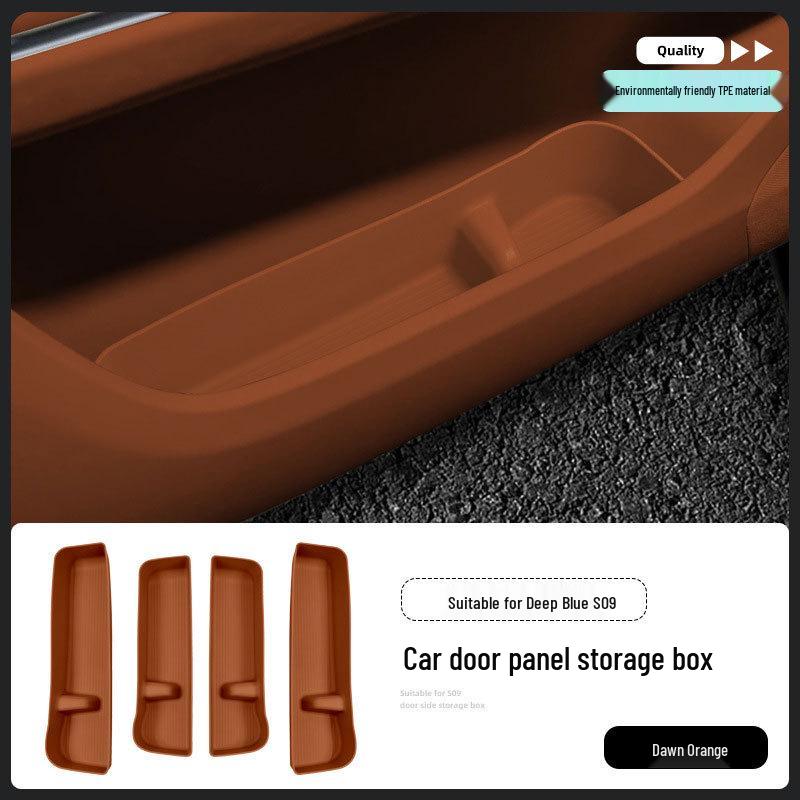 Boîte de rangement de porte et tapis à rainures pour voiture Changan Deepal S09