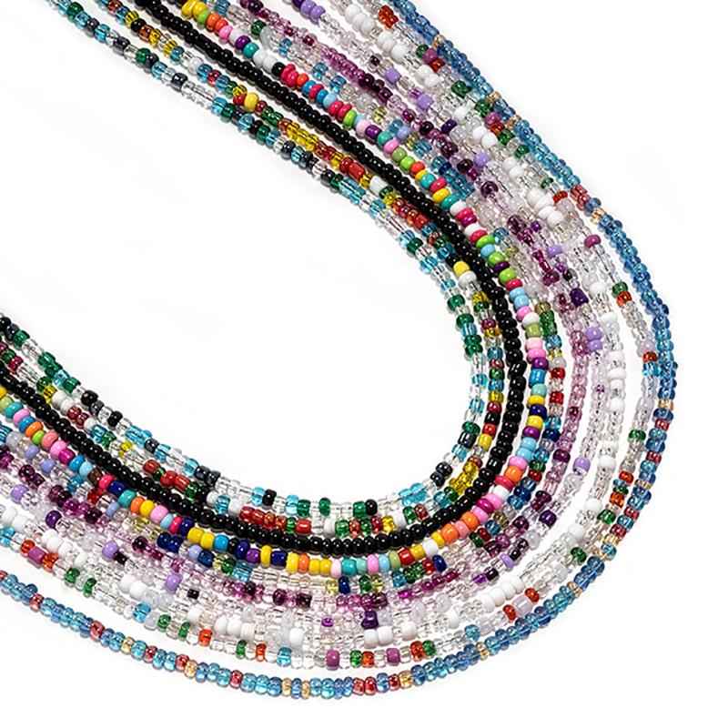 Colorful Rice Bead Glasses Chain Beaded Eyewear Lanyard Woman Face-Mask Strap Neck Cord Anti-Drop Sunglasses Holder Rope
