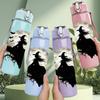 1PC Witch Crow Moon Silhouette 750ml Color Plastic Sports Water Bottle Leakproof Flip Straw Lid Suitable for Sports Office Home Use