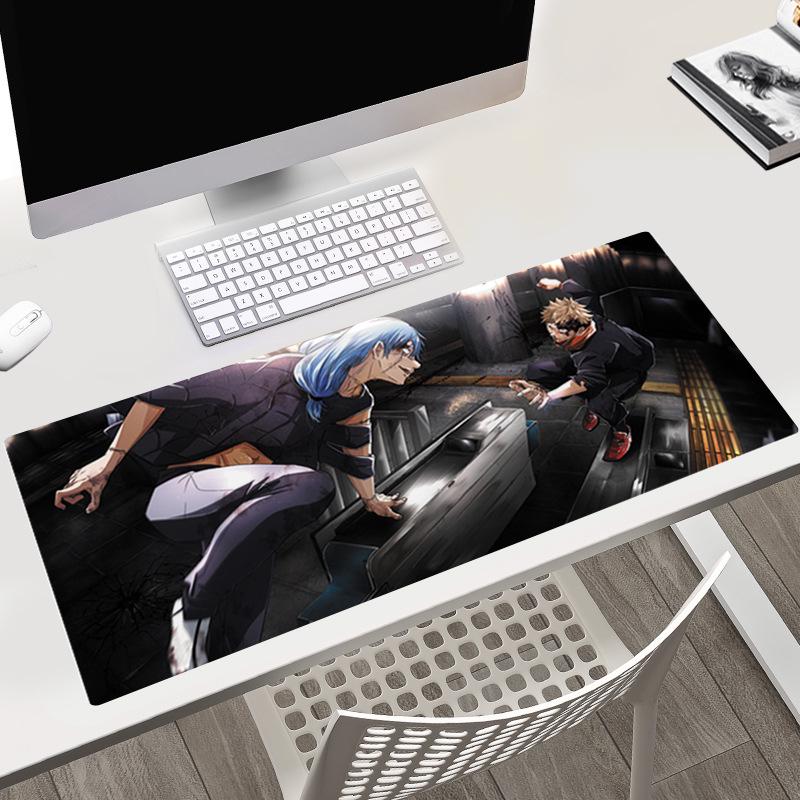 Jujutsu Kaisen Desk Pad 40x90x0.3CM with Gojo, Yuji, & Megumi Characters.