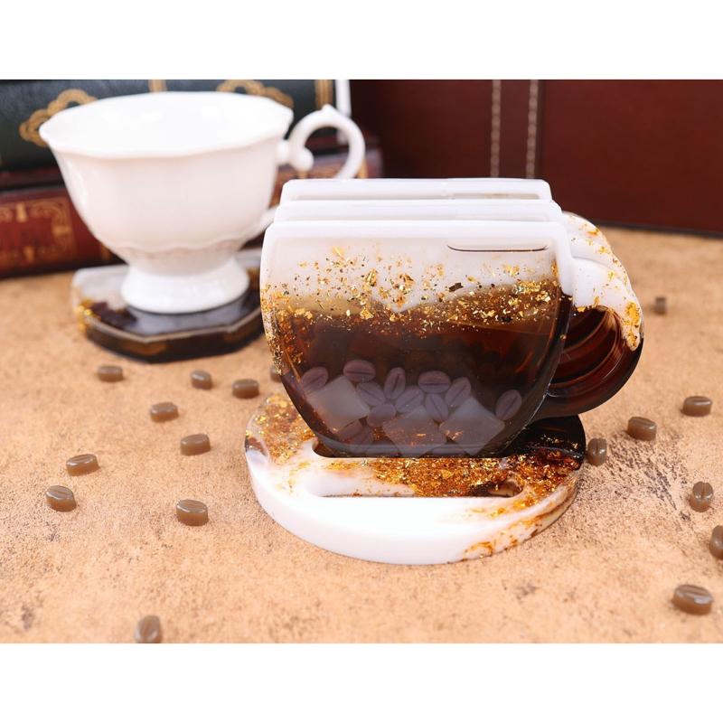 Coffee Lemon Slices Mold Epoxy Resin Casting Mold Teapot Mat Tray Storage Rack Mold Jewelry Making Mold Home Decorations