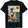 Basset Hound Surfing Japanese Wave T-Shirt