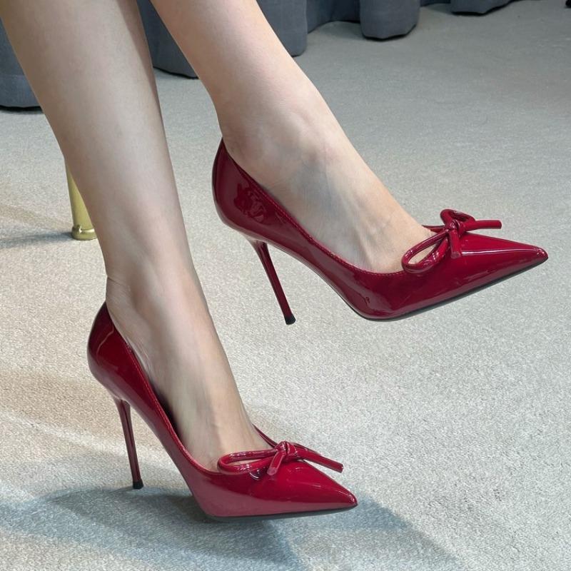Fashion Women Pumps Fashion Sexy Elegant Heels Female Brand Designer Shoes Bow Pointed Toe High Heels Shoes Women Zapatos De Mujer