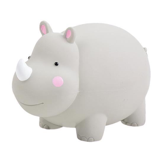 Cartoon Animal Dog Chew Toy with Squeaker Bite Resistant Latex Wild Boar Hippo Rhinoceros Pet Teething Cleaning Interactive Boredom