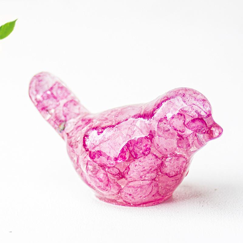 Hars Kristal Vogelbeeldje Met Natuurlijke Watersteen Voor Huis Kantoor Decoratie Cadeau Voor Vrienden