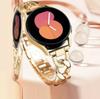 سوار معدني فاخر جديد بحلقات لساعة Samsung Galaxy Watch 7 FE 5 Pro 4 6 classic حزام 44 مم 40 مم رياضي correa