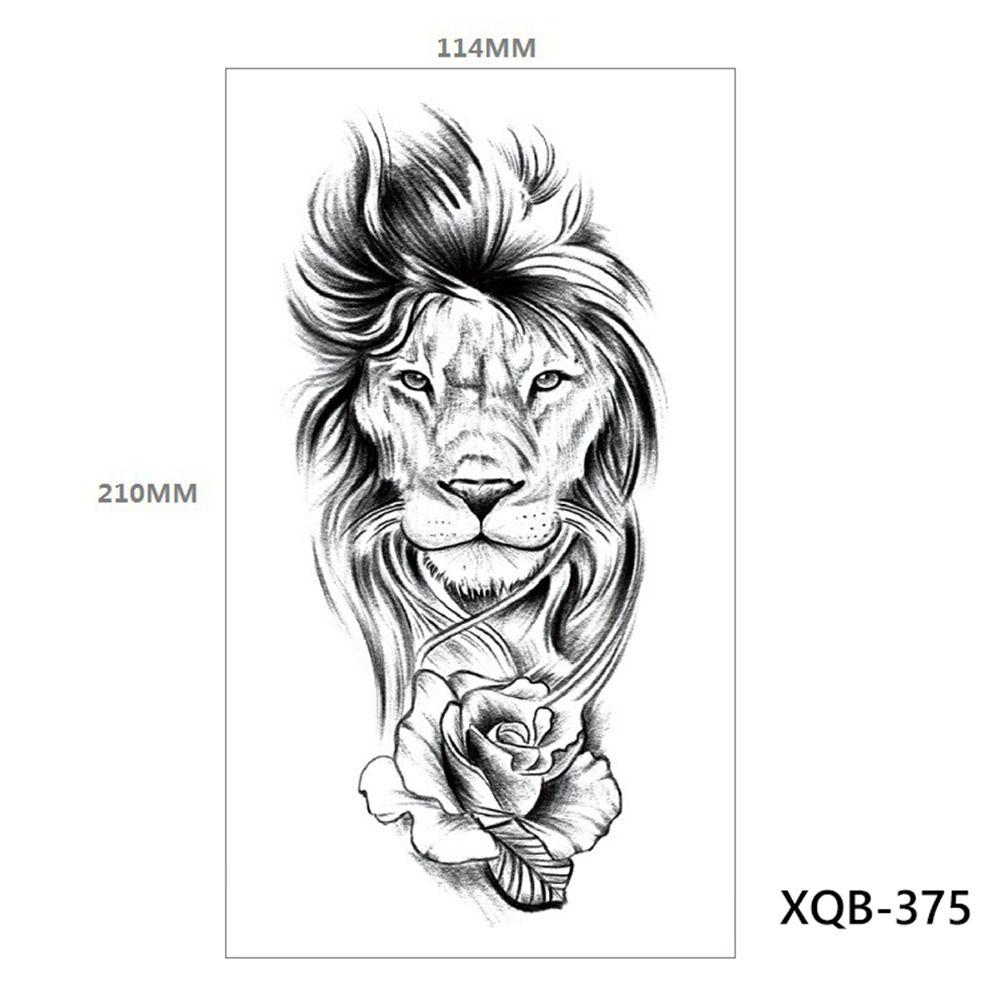 Wolf Large Tribal Lion Temporary Tattoos Black Tattoo Sticker Fake Tattoo Stickers Tattoo Sleeve