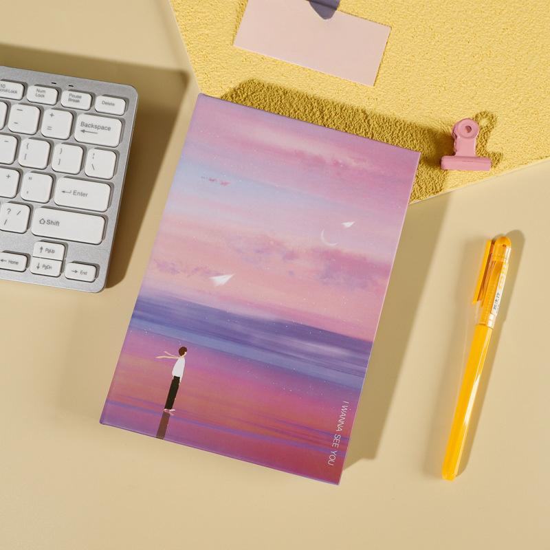 Full Color Page Notebook Beautiful Cute Diary Sheets Student Hardcover Notepad