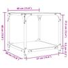 Coffee Table with Glass Top Black Transparent 40 X 40 X 40 Cm Steel