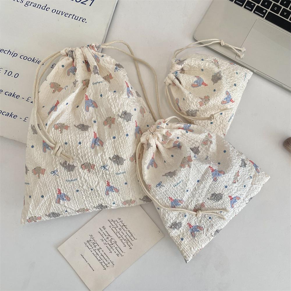 Cute Cartoon Women Makeup Bag Pouch Kawaii Portable Toiletries Cosmetics Storage Organizer Travel Cosmetic Bag Drawstring Case