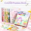 Kids Watercolor Painting Book with Pre-Printed Pigments Mess-Free DIY Coloring Pad Educational Art Activity for Travel And Birthday Gift