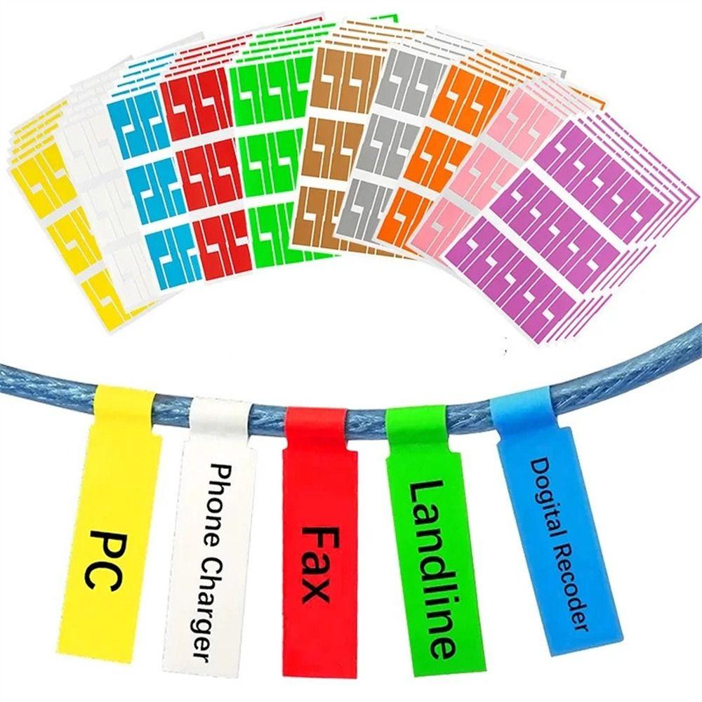 Self Adhesive Cable Labels Tags Waterproof Label Stickers Cord Labels Makers Electronics