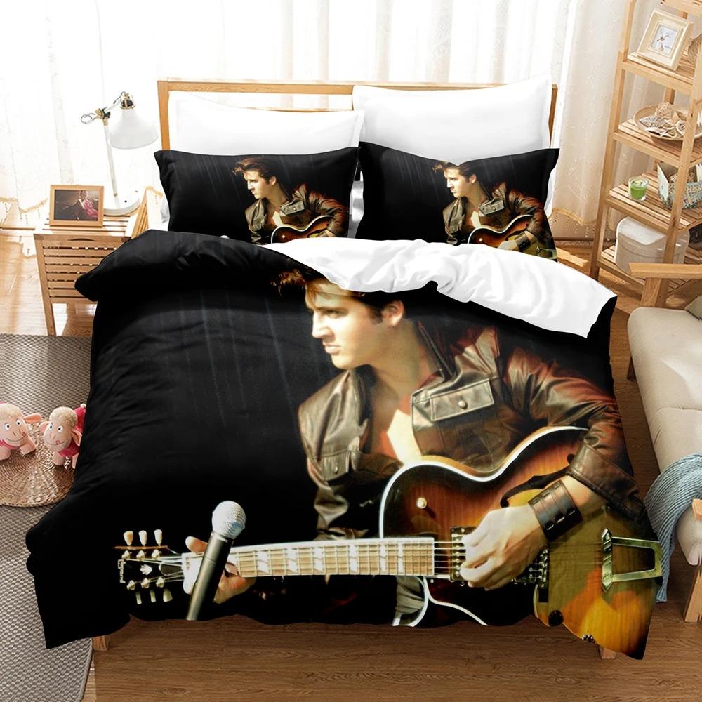 3D Elvis Presley Duvet Cover Set Twin Full Queen King Bedding With Pillowcase Soft Comfortable
