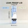 1PC White Cat Not Today Print 750ml Color Plastic Sports Water Bottle Leakproof Flip Straw Lid Suitable for Sports Office Home Use