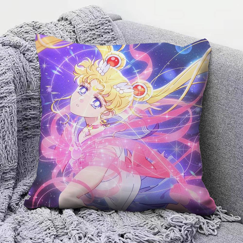 Sailor Moon Anime Girl Cute Pillow Covers Home Sofa Cushion Covers and Aecorative Custom
