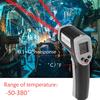 Infrared Thermometer Digital Laser Temperature Gun Non-Contact Industrial Pyrometer with Backlight Blue