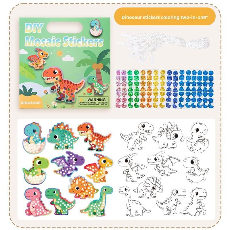 Mosaik-Kunstbuch für Kinder im Alter von 3 bis 6 Jahren Mit kreativem Ausmalen und Sticker-Spaß zum Selbermachen