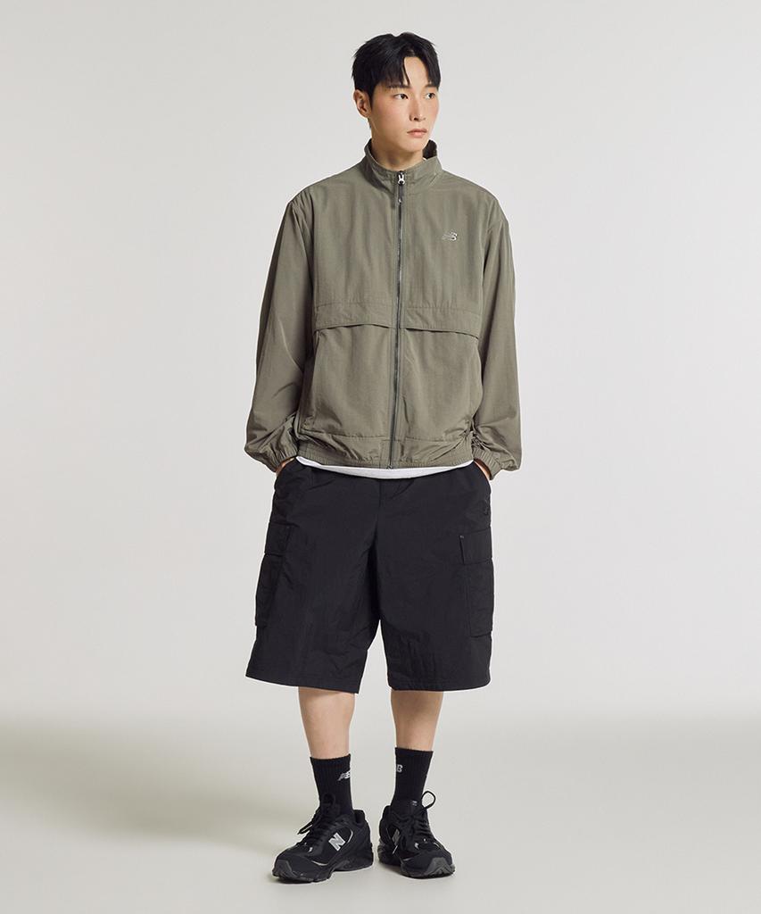 New Balance Nbnag31803 / Uni Essential Heritage Stand-Neck Warm-Up Jacket (G/Khaki)