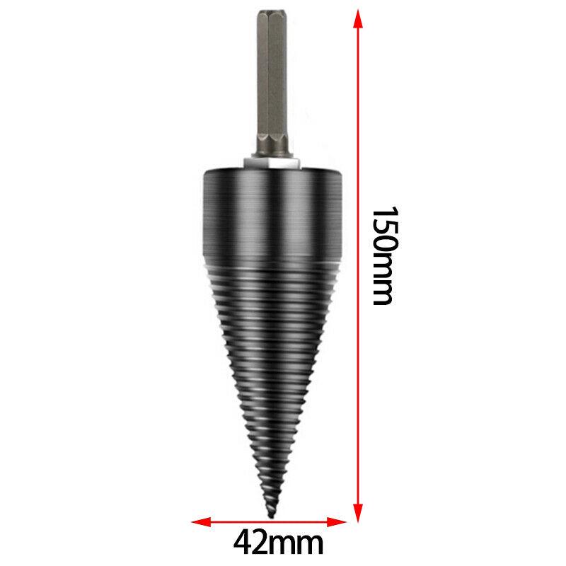 32MM and 42MM Twist Firewood Wood Drill Bit Wood Splitter Screw Splitting Cones Driver Tools