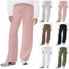 Causale dames joggingbroek met hoge taille, losse joggingbroek met rechte pijpen en zakken
