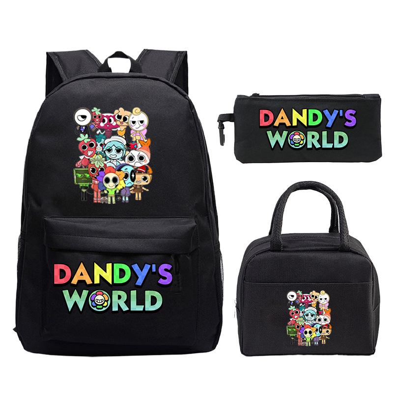 Game Dandy'S World Around Personalized Print Student Bag Casual Pencil Bag Lunch Bag