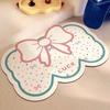 Ins Wind Bow Bathroom Bathroom Diatom Mud Floor Mat Living Room Entry Carpet Water Absorbent Non-slip Foot Mat